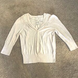 Lucky Brand Ivory Knit Cardigan #13